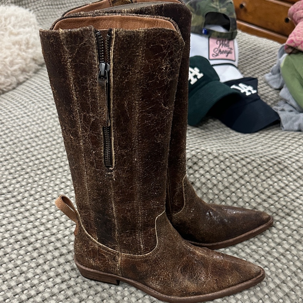 We The Free Brown Heeled Boots